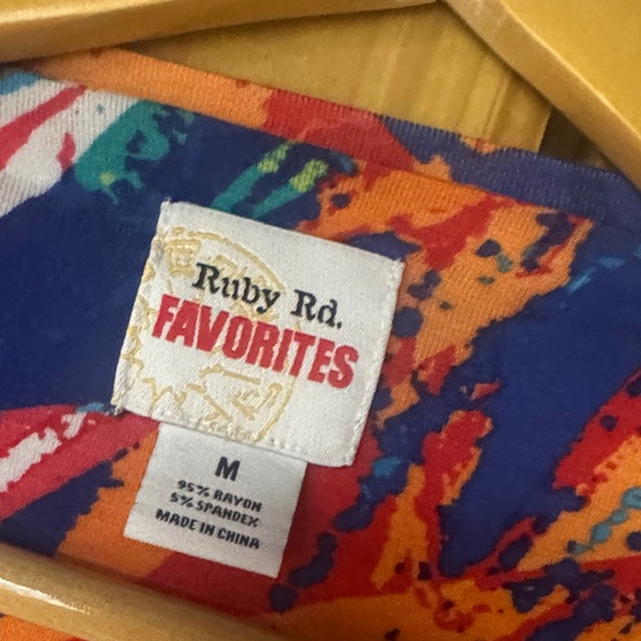 Ruby Rd. Vibrant Multicolor Long Sleeve Top - Picture 2 of 5